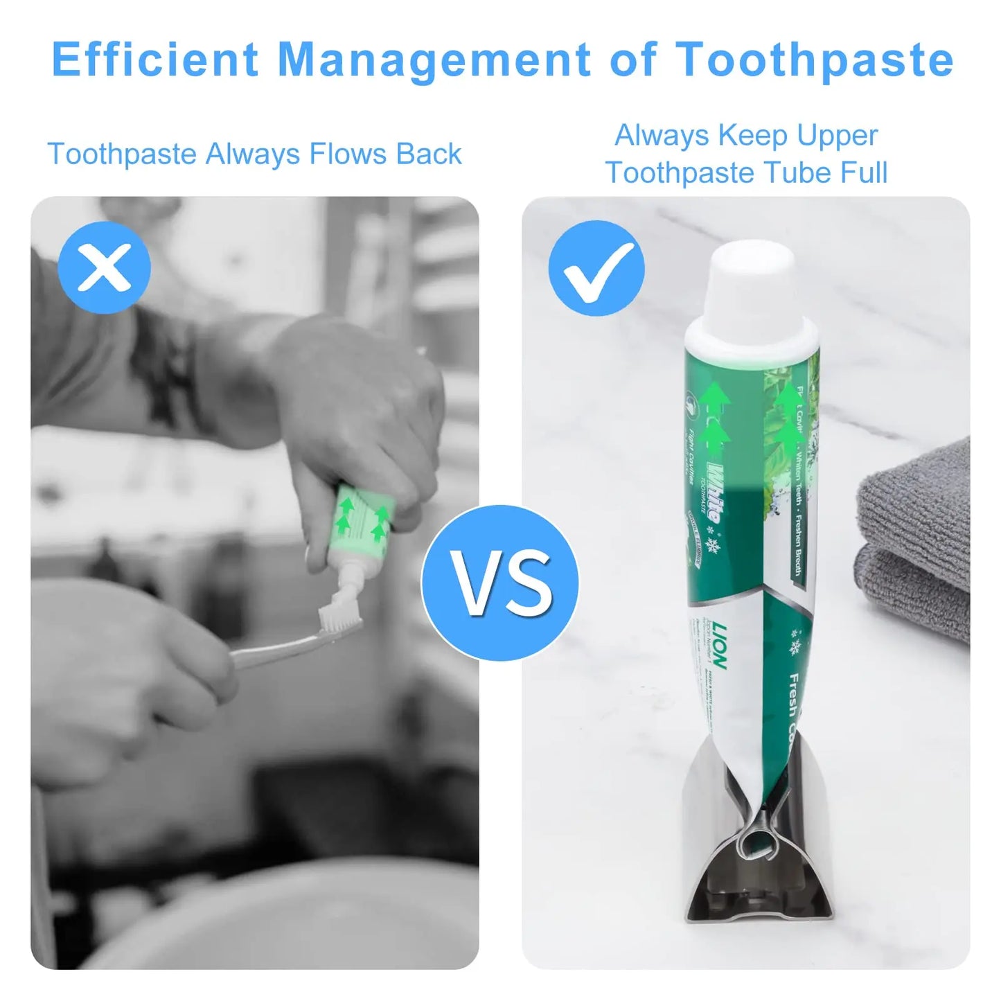 Stainless Steel Toothpaste Squeezer – No Waste, Easy Dispenser