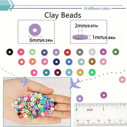 Polymer Clay Beads Kit for DIY Jewelry