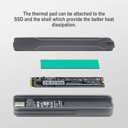 M.2 NVMe/SATA SSD Enclosure USB 3.2 Gen2 10Gbps Aluminum Case