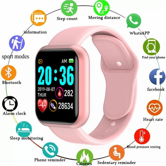 Y68 Smartwatch – Fitness, Sleep, Music & Bluetooth Tracker for Men & Women