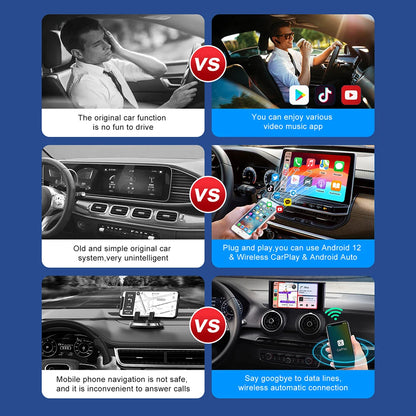 Android 13 Car AI Box – Wireless CarPlay & Android Auto Adapter