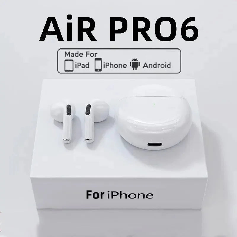 Original Air Pro 6 TWS Wireless Bluetooth 5.3 Earbuds with Mic and Charging Box