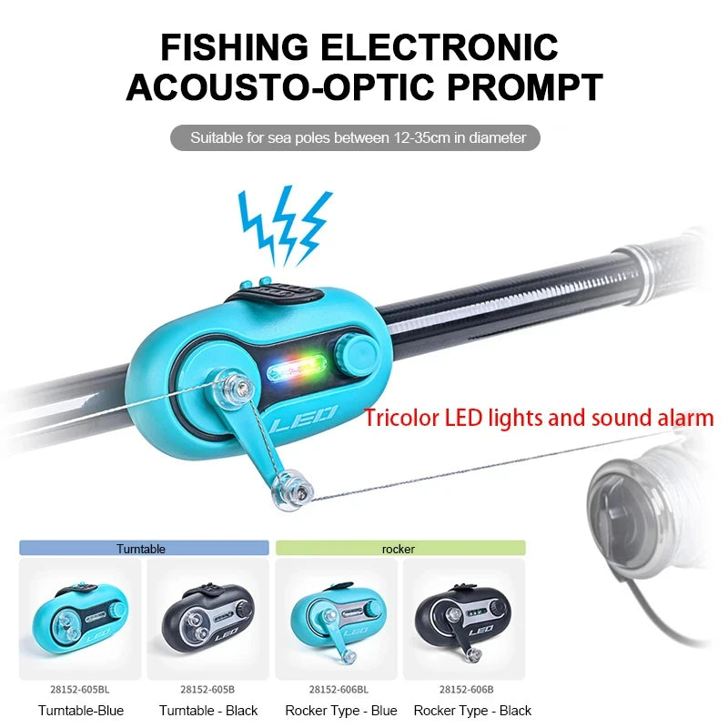 Electronic Fishing Rod Alarm with Sound & Light Clip