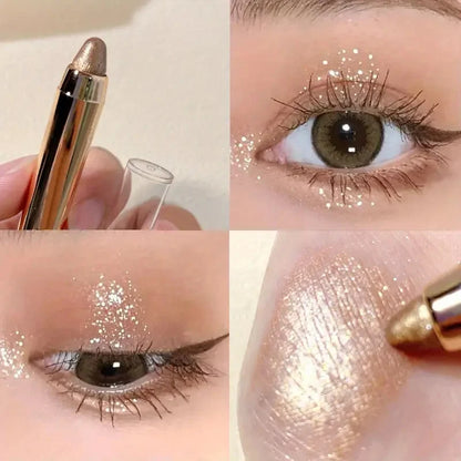 Double-Sided Eyeshadow & Highlighter Stick – Matte & Glitter Duo