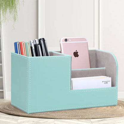 Leather PU Pen Holder – Multifunctional Storage Box