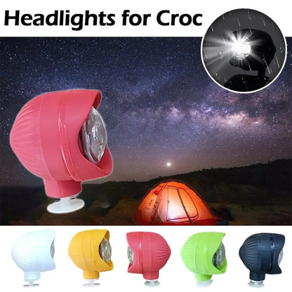 2pcs LED Headlights with 3 Light Modes for Crocs & Night Runners