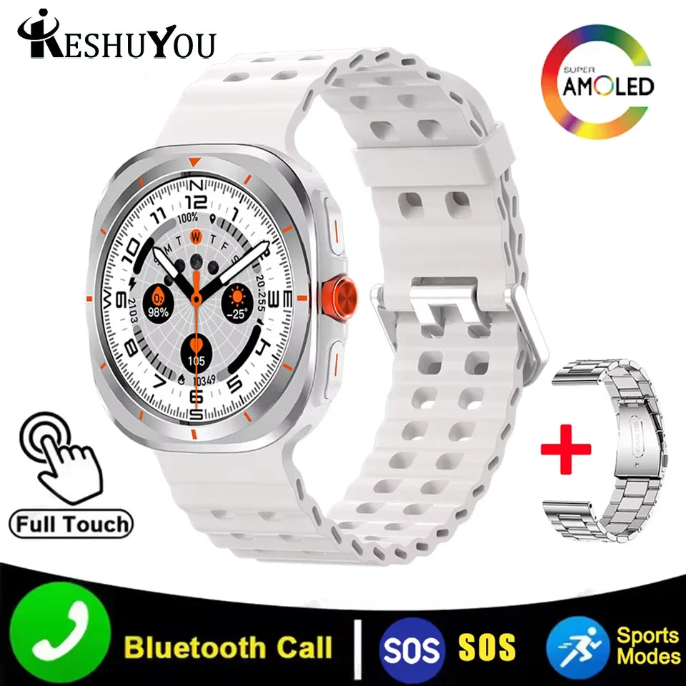 KESHUYOU 2025 Smart Watch – 1.52" AMOLED, Bluetooth Call, Health Monitor