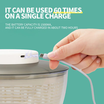 Electric Vegetable Dehydrator & Salad Spinner for Quick Drying