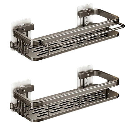 Stainless Steel Bathroom Storage Rack – Anti-Rust Suction Shower Organizer
