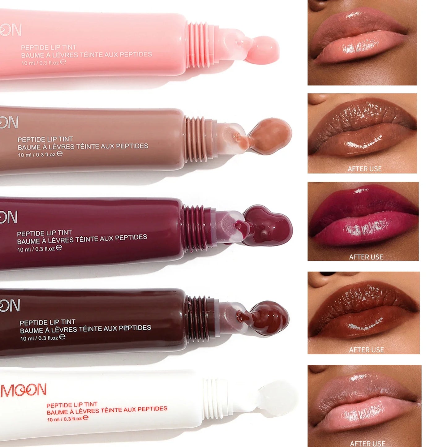 1pc Plumping Mirror Lip Gloss – Nude Brown, Transparent, Moisturizing Lip Oil