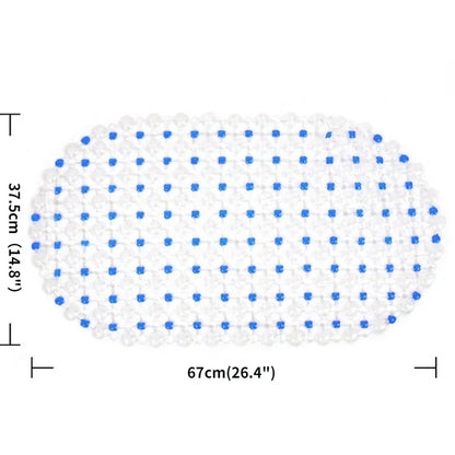 PVC Anti-Skid Bath Mat – Soft Non-Slip Shower Massage Mat with Suction Cups