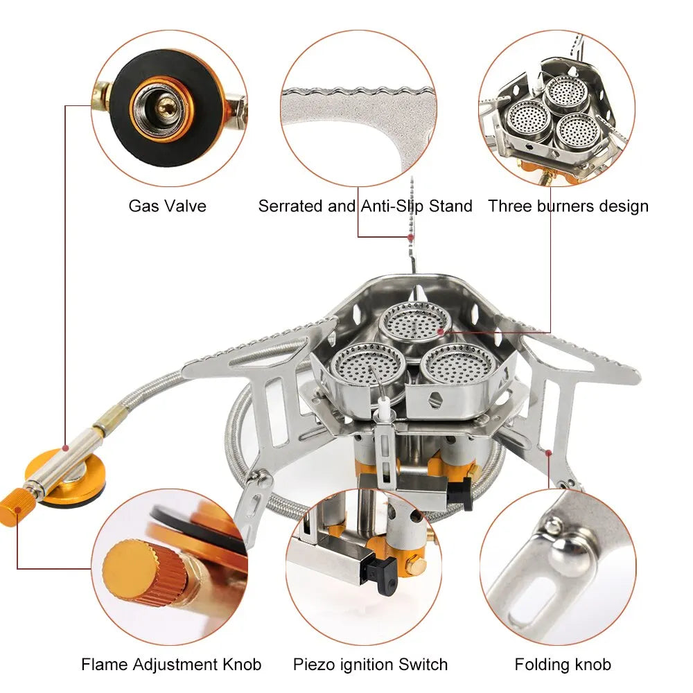Widesea Portable Gas Stove for Camping & Outdoor Cooking