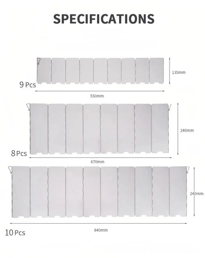 Aluminum Alloy Gas Stove Wind Shield for Outdoor Cooking