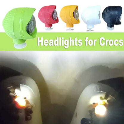 2pcs LED Headlights with 3 Light Modes for Crocs & Night Runners