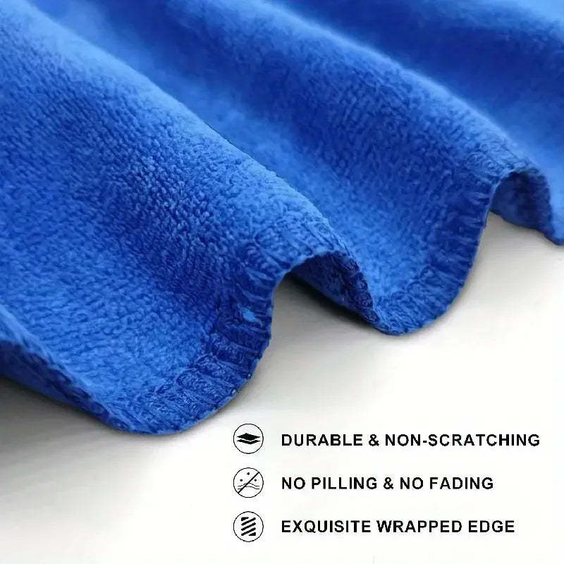 10Pcs Microfiber Towels – Car Wash & Household Cleaning Cloths