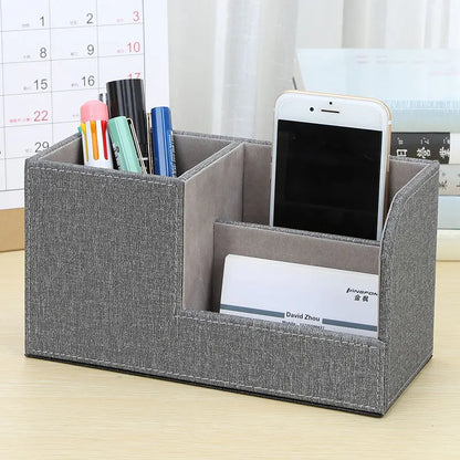 Leather PU Pen Holder – Multifunctional Storage Box