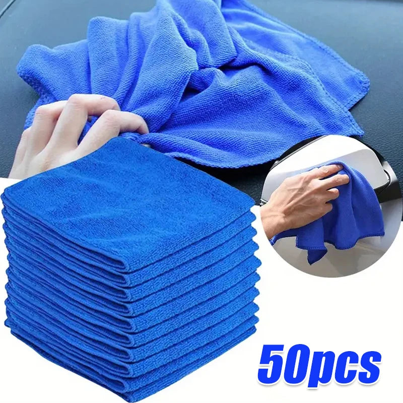 10Pcs Microfiber Towels – Car Wash & Household Cleaning Cloths