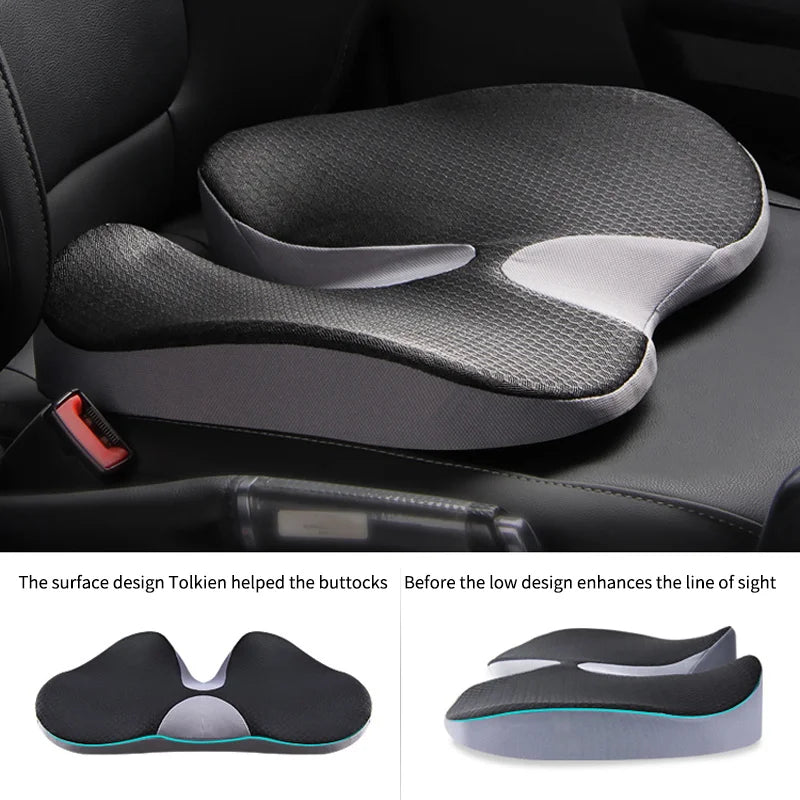Orthopedic Memory Foam Seat Cushion – Non-Slip Tailbone & Back Pain Relief