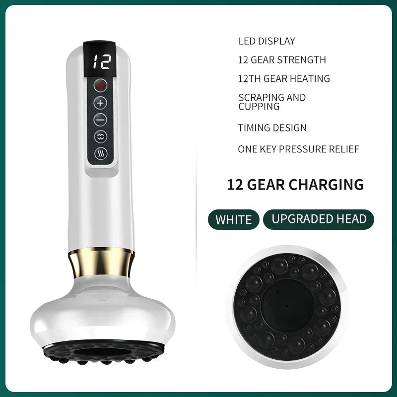 Tricolor Electric GuaSha Massager – Anti-Cellulite Vacuum & Infrared Slimming