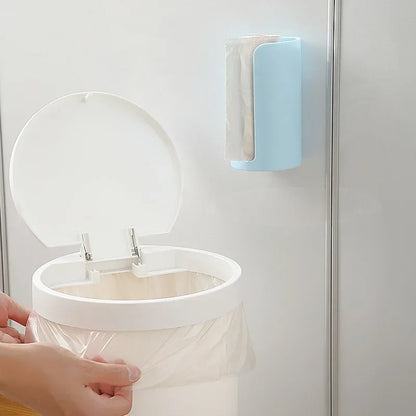 Self-Adhesive Wall-Mounted Garbage Bag Holder – Plastic Bags Organizer Rack