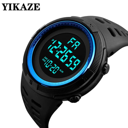 Men's Sports Digital Watch, Big Dial, Waterproof, Luminous, Military Multifunctio