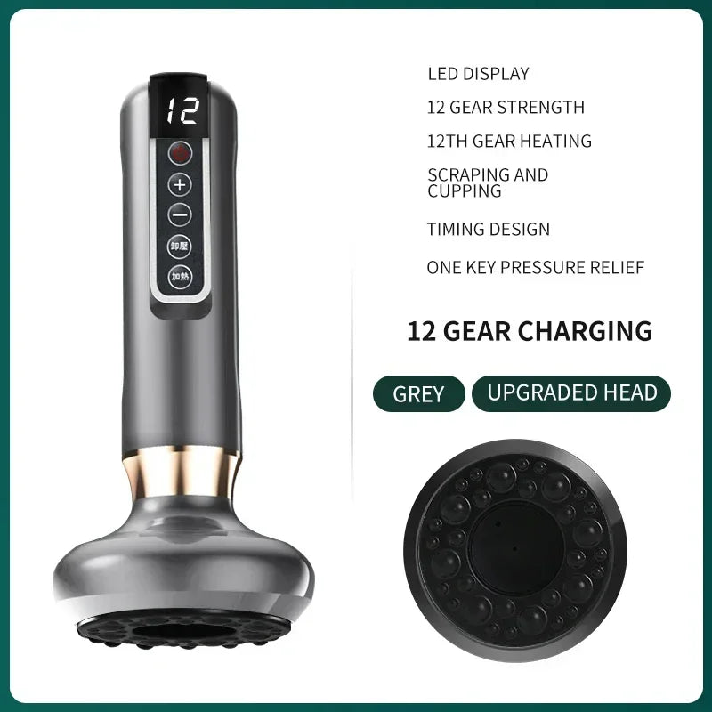 Tricolor Electric GuaSha Massager – Anti-Cellulite Vacuum & Infrared Slimming