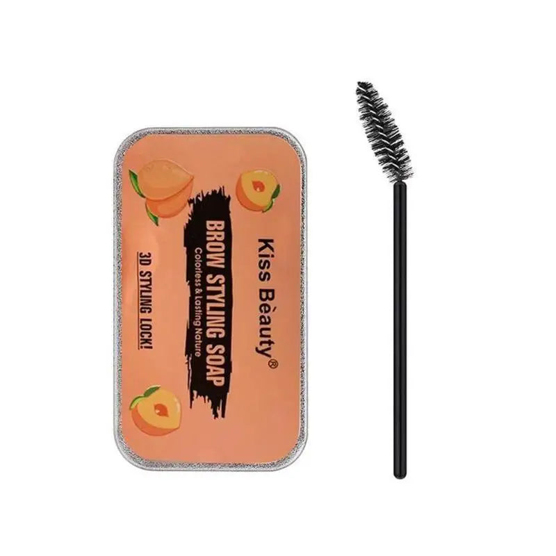 Eyebrow Styling Gel Soap with Brush – Transparent Pomade Fixer for Women