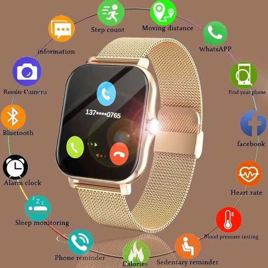 KESHUYOU 2025 Smart Watch – Bluetooth Call, Music, Heart Rate Monitor, Pedometer