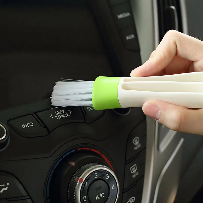 2-in-1 Car AC Vent Cleaning Brush – Multi-Purpose Dust Cleaner Tool