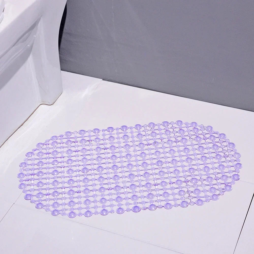 PVC Anti-Skid Bath Mat – Soft Non-Slip Shower Massage Mat with Suction Cups
