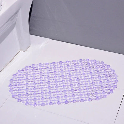 PVC Anti-Skid Bath Mat – Soft Non-Slip Shower Massage Mat with Suction Cups