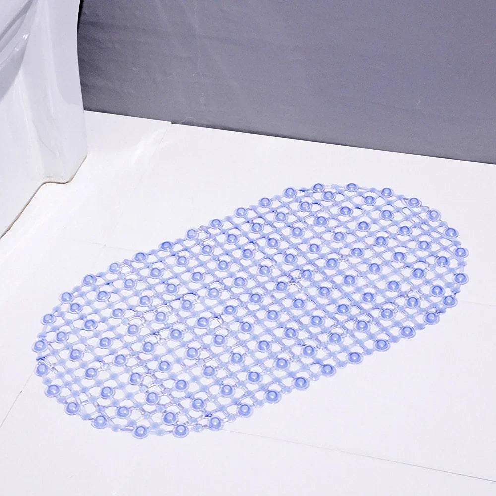 PVC Anti-Skid Bath Mat – Soft Non-Slip Shower Massage Mat with Suction Cups