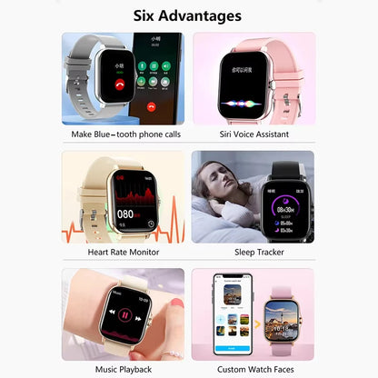 KESHUYOU 2025 Smart Watch – Bluetooth Call, Music, Heart Rate Monitor, Pedometer