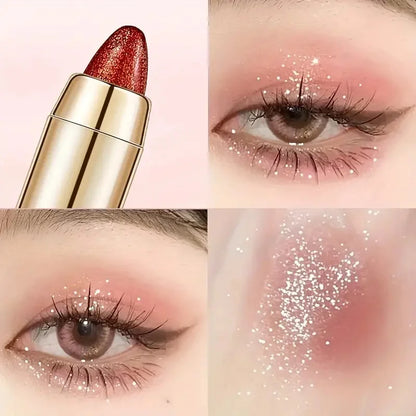 Double-Sided Eyeshadow & Highlighter Stick – Matte & Glitter Duo
