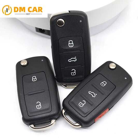 Car Key Blank Housing 5K0837202AD for VW, Seat, Skoda – Flip Remote Key Shell Case