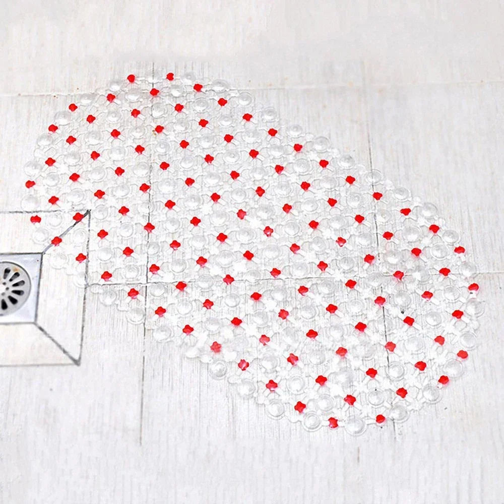 PVC Anti-Skid Bath Mat – Soft Non-Slip Shower Massage Mat with Suction Cups