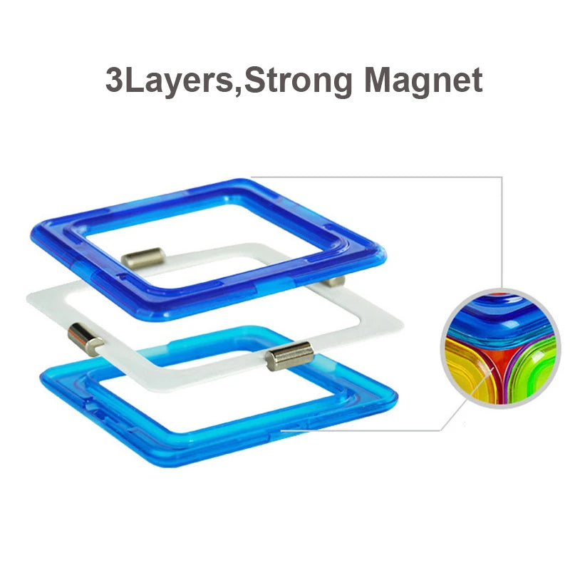 Big Magnetic Building Blocks Set – Educational Toy for Kids