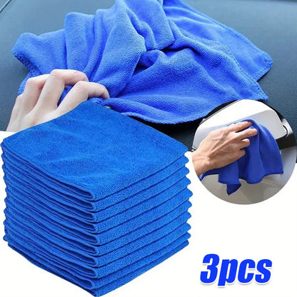 10Pcs Microfiber Towels – Car Wash & Household Cleaning Cloths
