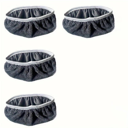 4pcs Reusable Washable Replacement Mop Pads – Durable Flat Floor Mop Cloths