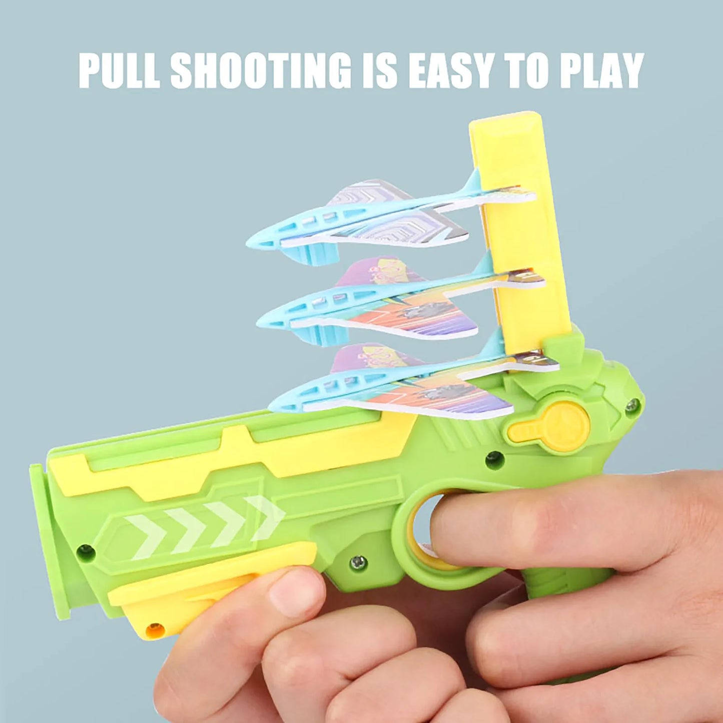 Airplane Launcher Catapult Set – 6 Planes & Bubble Shooter Toy