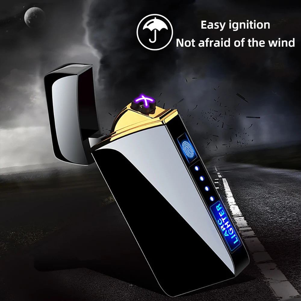 Touch Sensing Dual Arc Windproof USB Rechargeable Plasma Lighter