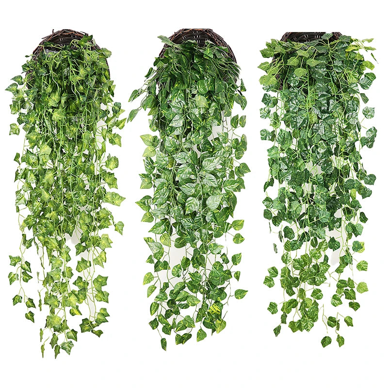 Artificial Ivy Vines – Hanging Rattan Leaves for Home & Garden Decor