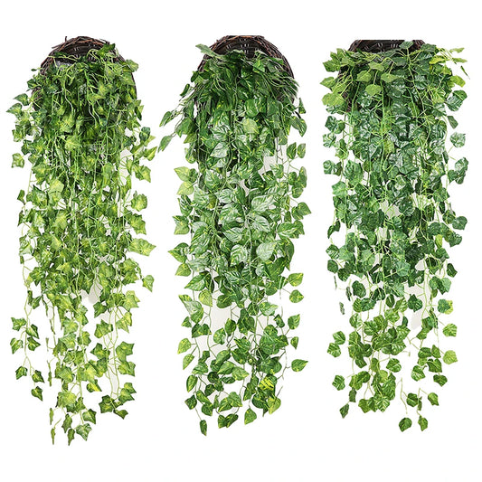 Artificial Ivy Vines – Hanging Rattan Leaves for Home & Garden Decor
