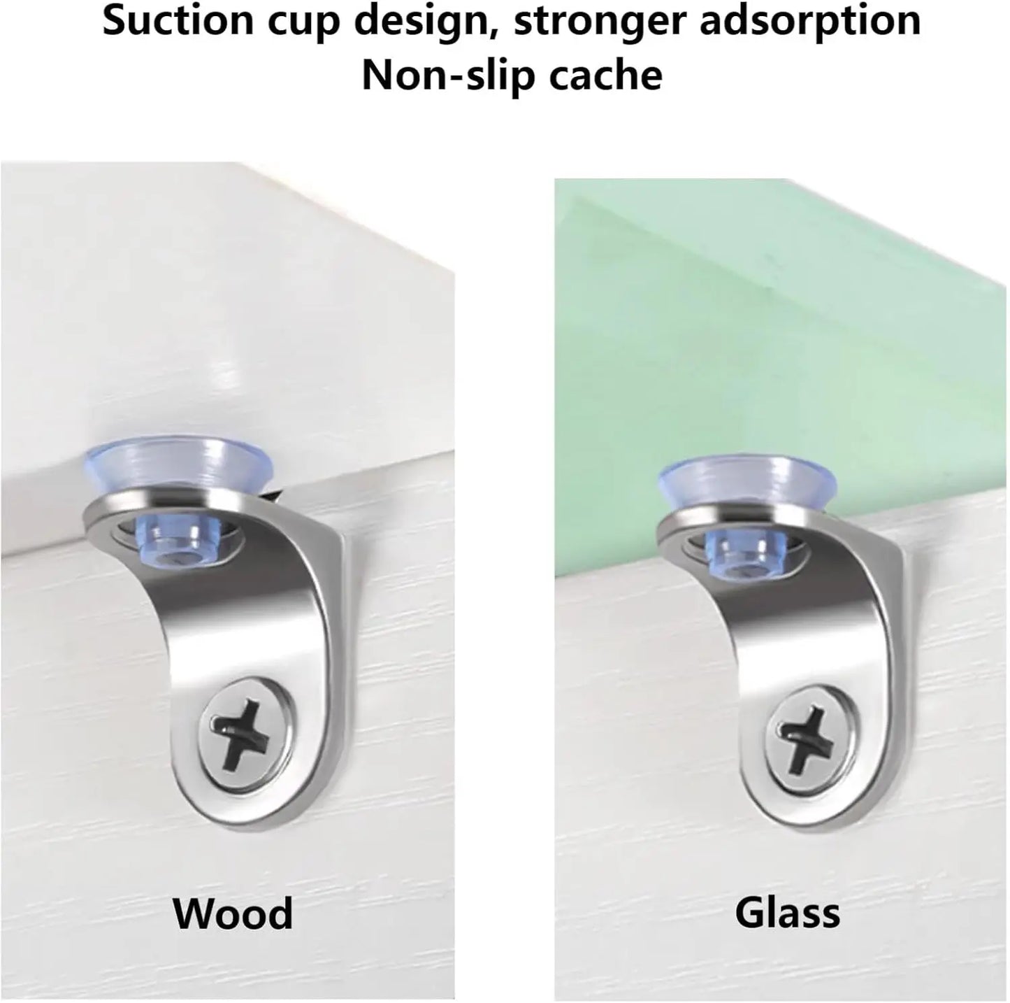 Glass Wood Shelf Brackets – 20/50 pcs