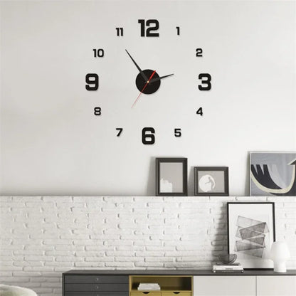 3D DIY Luminous Wall Clock – Frameless Acrylic Silent Decor Clock