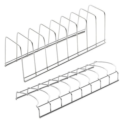 Stainless Steel Kitchen Bowl & Dish Organizer – Cutlery & Pot Lid Rack