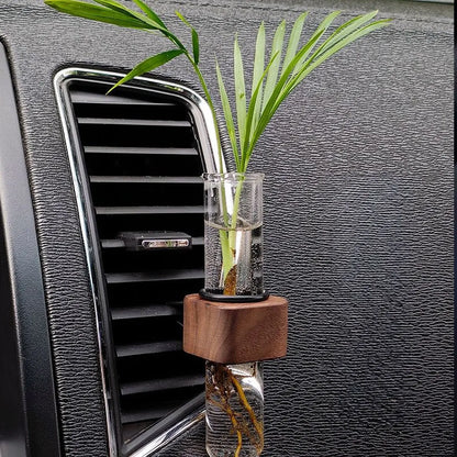 Mini Car Plant Terrarium – Glass Hydroponic Vase for Auto Decor