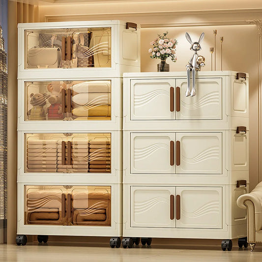 Foldable Storage Box with Clear Door – Durable & Space-Saving Organizer