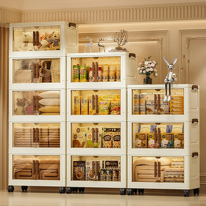 Foldable Storage Box with Clear Door – Durable & Space-Saving Organizer