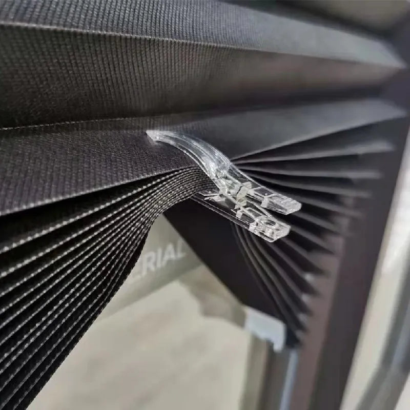 Self-Adhesive Pleated Blinds - Cordless Room Darkening Shades for Bathroom